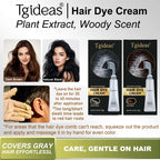 Tgideas Hair Dye Comb & Cream - 100% Gray Coverage, Covers Gray Hair Effortlessly