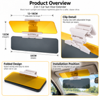 🚗 50% OFF | 2-in-1 Car Sun Visor Extender – Drive with Less Glare, Day or Night!