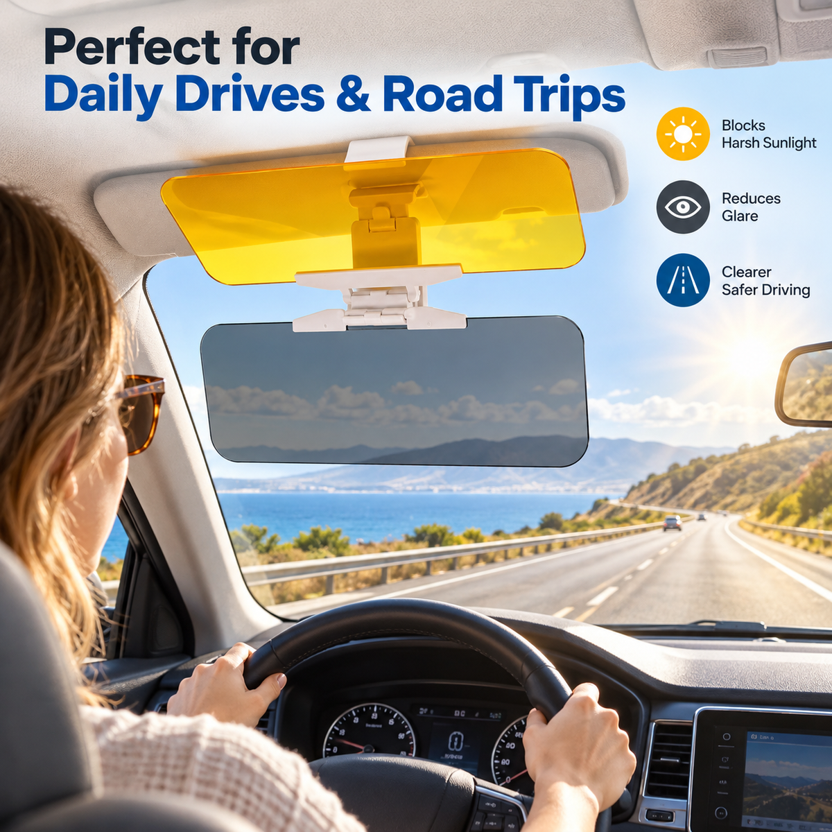 🚗 50% OFF | 2-in-1 Car Sun Visor Extender – Drive with Less Glare, Day or Night!