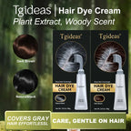 Tgideas Hair Dye Comb & Cream - 100% Gray Coverage, Covers Gray Hair Effortlessly