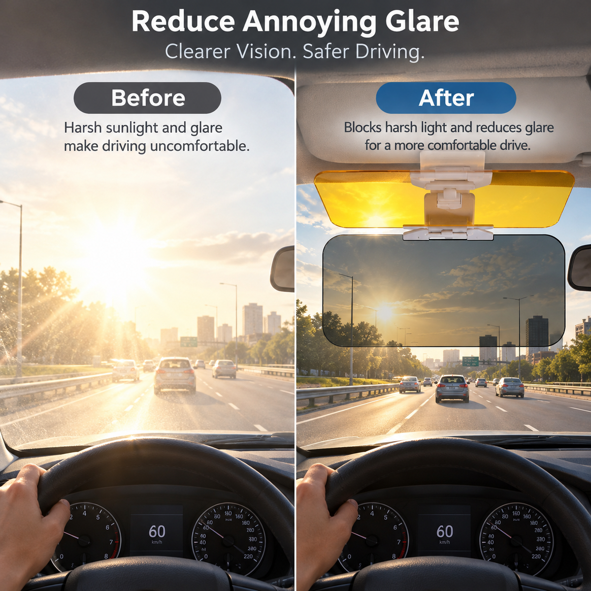 🚗 50% OFF | 2-in-1 Car Sun Visor Extender – Drive with Less Glare, Day or Night!