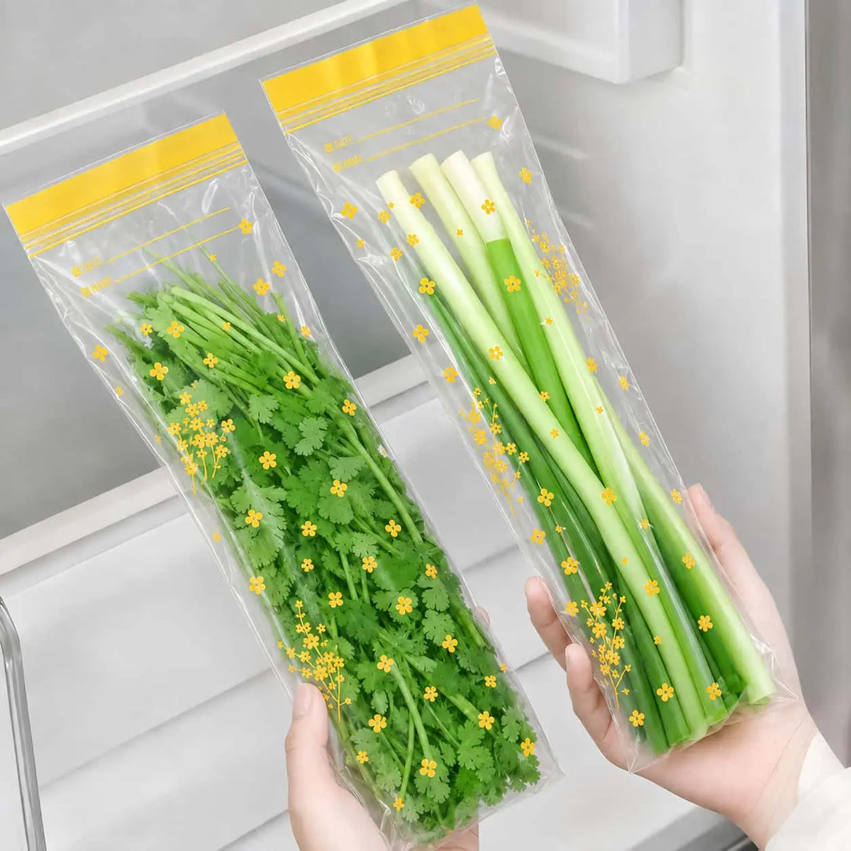 15PCS Thick Double Seal Food Storage Bags, Reusable Self-Sealing Pouches