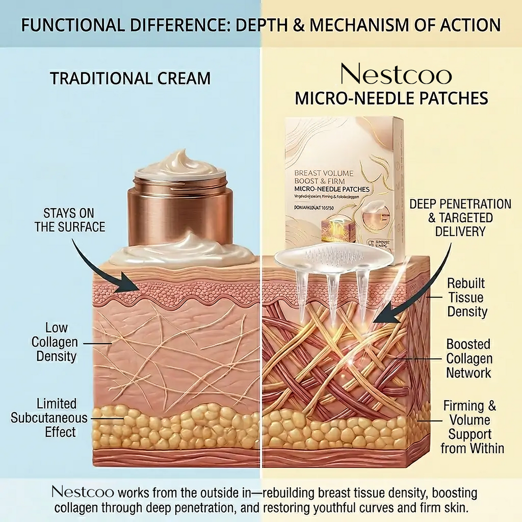 Targeted Bust Care Microneedle Patches – Firm-Looking Skin & Shape Support