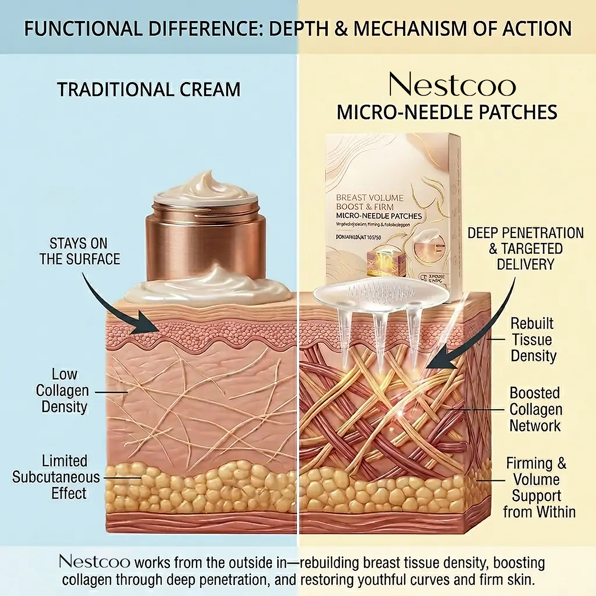 Targeted Bust Care Microneedle Patches – Firm-Looking Skin & Shape Support