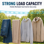 3 Roll Portable Clothesline – 196.85 Inch Adjustable Laundry Line, Windproof & Non-Slip⛺
