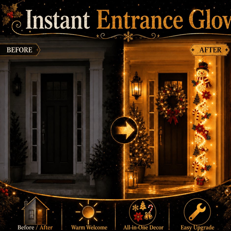 ⏳ Last day! 59% OFF – 🎅 Glowing Christmas Door Hanger
