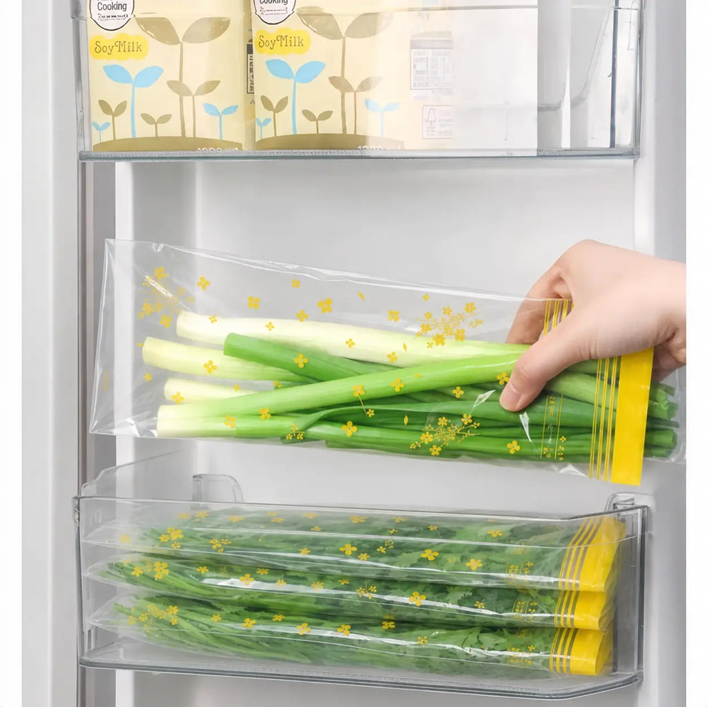 15PCS Thick Double Seal Food Storage Bags, Reusable Self-Sealing Pouches