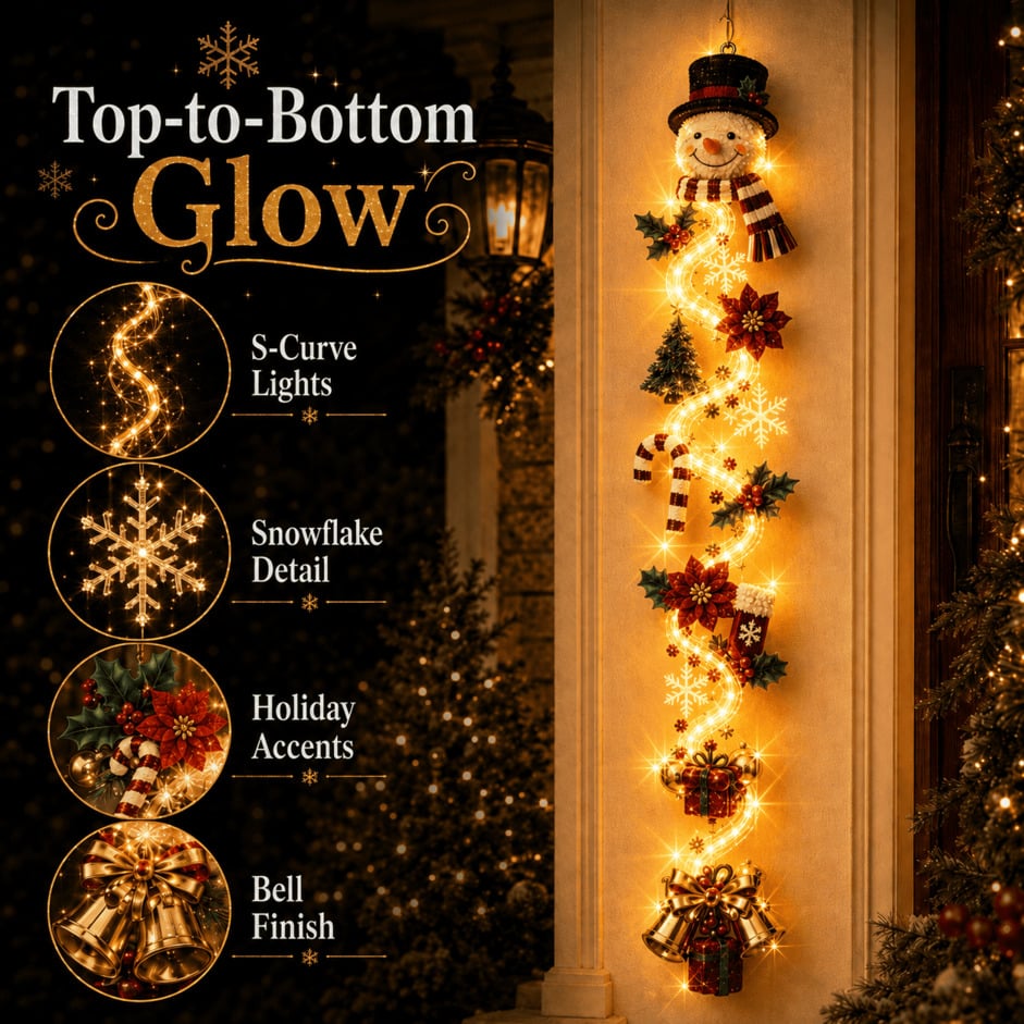 ⏳ Last day! 59% OFF – 🎅 Glowing Christmas Door Hanger