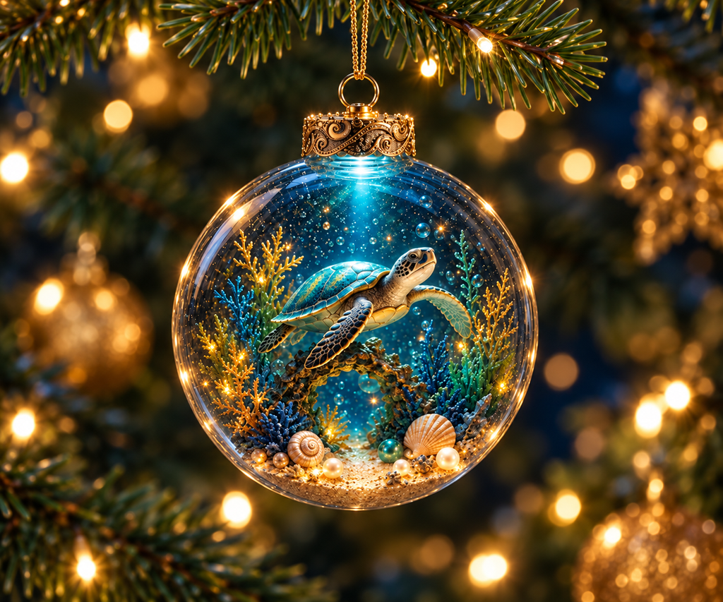 🌊Ocean Glow Sea Life Ornament Collection – 🐳8 Underwater Designs
