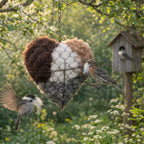 🐦 50% OFF | Handmade Heart-Shaped Alpaca Wool Bird Nesting Material Holder
