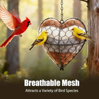🐦 50% OFF | Handmade Heart-Shaped Alpaca Wool Bird Nesting Material Holder
