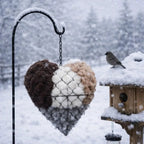 🐦 50% OFF | Handmade Heart-Shaped Alpaca Wool Bird Nesting Material Holder